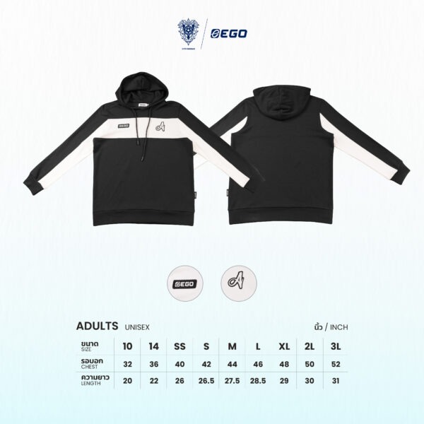 Second image of AE402 PULL OVER HOODIES BLACK