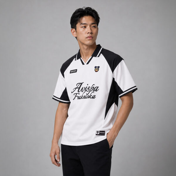 AE604 เสื้อเชิ้ตแขนสั้นทรงโอเวอร์ไซส์ สีขาว