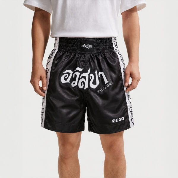 AE703 SOCCER SHORTS MUAYTHAI:AVISPA BASIC BLACK