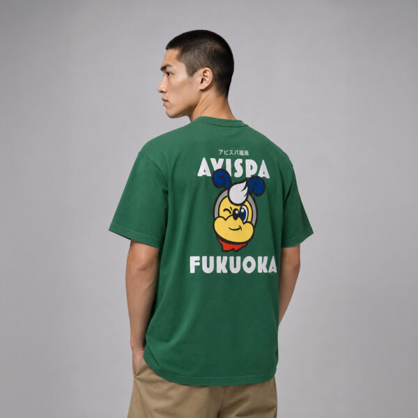 AE909 OVERSIZE T-SHIRT:AVISPA MAN GREEN