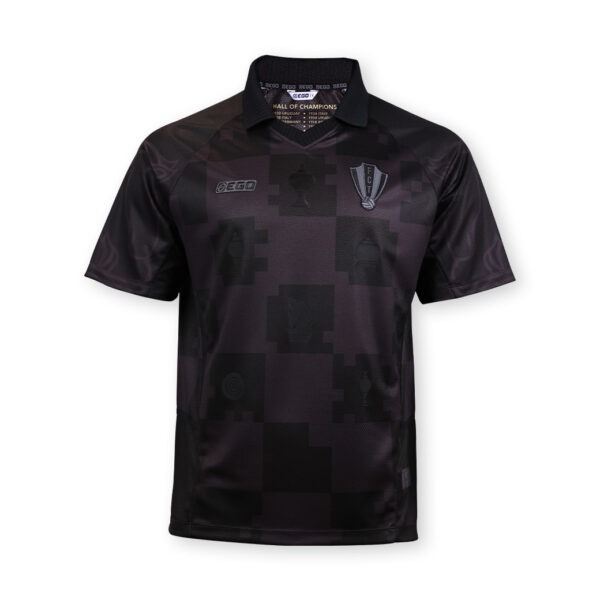 Second image of 10TF003  เสื้อคอวีปกแขนสั้น รุกฆาต แบล็คเอ้าท์ เจอร์ซี่ FCT สีดำ