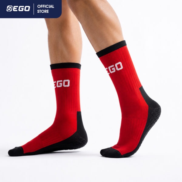 EG107 ถุงเท้าฟุตบอลยาวพิเศษพร้อมกันลื่น ผู้ใหญ่ EGO SPORT